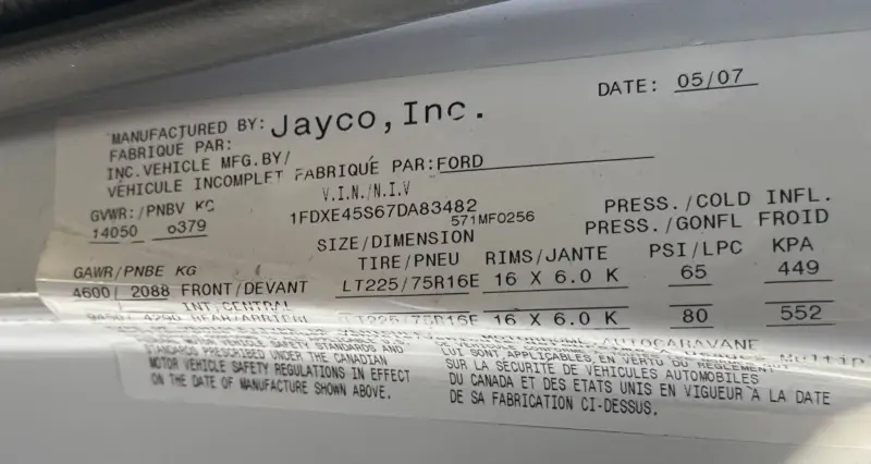 2007 Jayco Inc Greyhawk photo 123