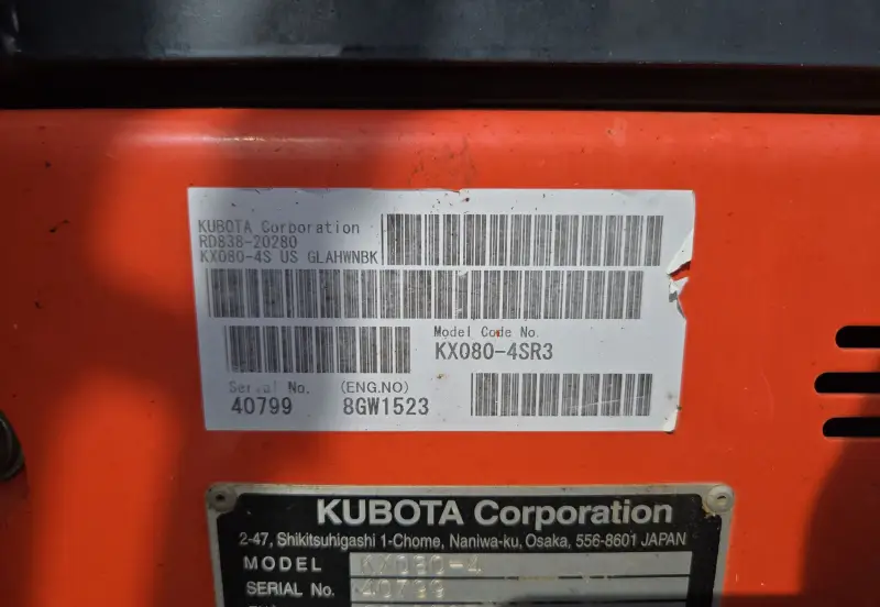 2017 Kubota KX080-4 photo 128